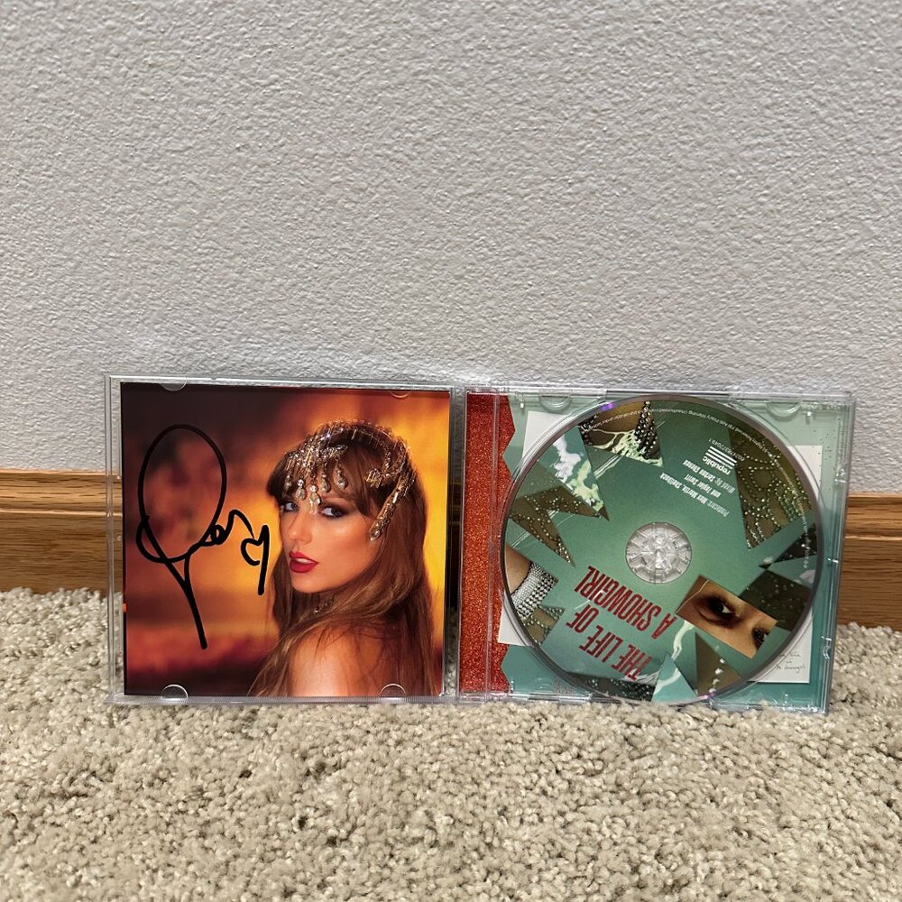 Taylor Swift The Life of a Showgirl Signed CD Hand Signed Photo 1
